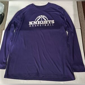 Men’s BSNSPORTS Knights Basketball Purple Longsleeve Shirt Size: XL